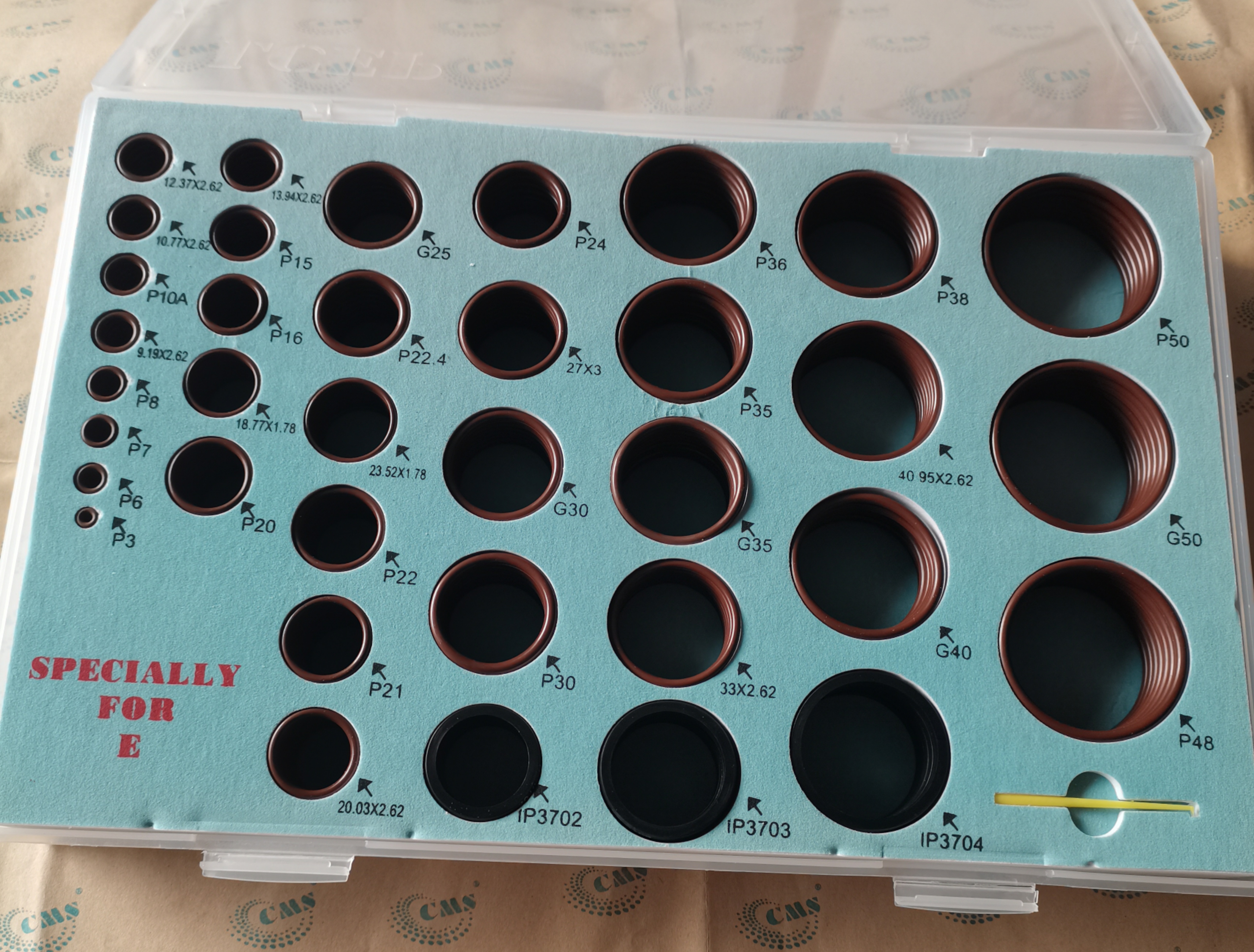 彩胶盒装O型圈 90度